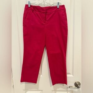 Dalia Vibrant Pink Ankle Pants, Size 6